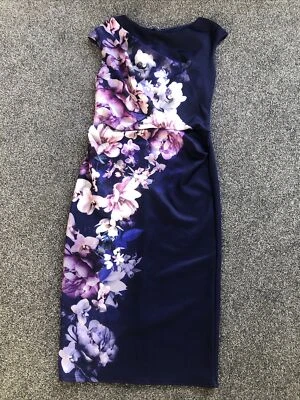£5.50 • Buy Lipsy Dress Size 12 Blue Floral