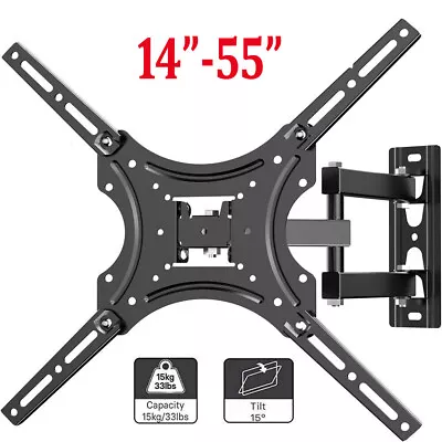 TV Wall Bracket Mount Tilt & Swivel For 14 26 32 37 40 50 55 Inch Monitor LCD • £7.34