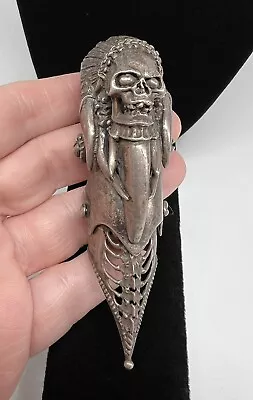 Sterling Silver Full Finger Biker Armor Skull Sz 10 Articulating Ring 51.5 Gr • $399.99