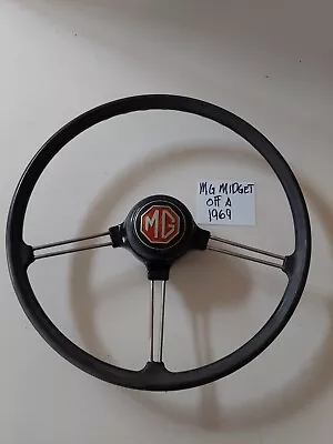 Mg Midget Ah Sprite Original Steering Wheel Off A 1969 No Cracks • $200