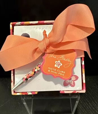 NEW Vera Bradley Note Cube With Mini Pen And Stand Pixie Blooms • $23