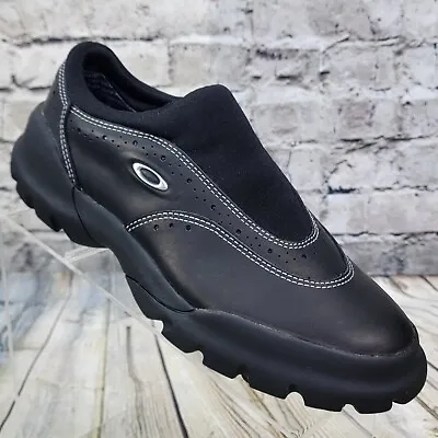 Oakley Overdrive Black Golf Shoes Lace Less Unisex Men's Size 7.5 Womans Size 9 • $89.97