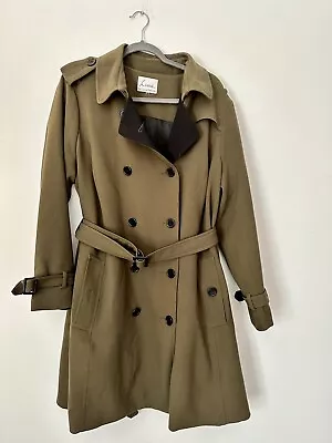 Vintage Olive Green Trench With Button Details • $45