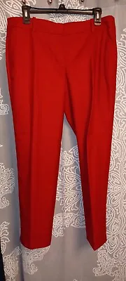 J.Crew Factory Wool Blend Lined Skimmer Pant Cropped  10 53528 Dark Ruby  • $50
