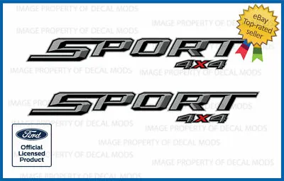 (2x) 2015 - 2024 Ford F150 SPORT 4x4 Side Graphic Decal XLT Gray Sticker FH1B3 • $23.96