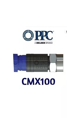 50x PPC CMX100 F Crimp Compression Snap & Seal Connectors CT100 WF100 RG6 Cable • £12.90