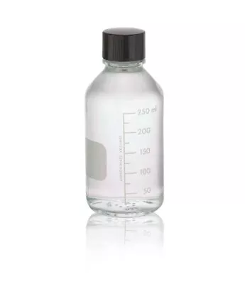 Case Of 12 W/ Caps. Wheaton 250ml Borosilicate Media Bottles Graduated/Non-Grad • $89.99