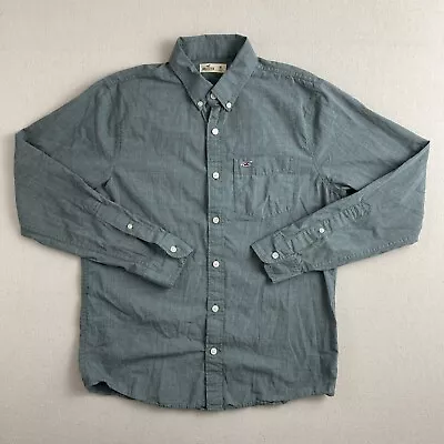 Hollister Mens Casual Long Sleeve Button Up Shirt Size M Grey  • $14.20