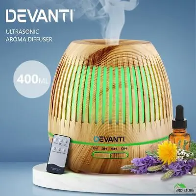 $44.52 • Buy Devanti Aromatherapy Diffuser Aroma Essential Oils Air Humidifier LED Light