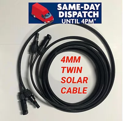 5M Twin Core 4mm Solar Extension Cable Male/Female Plugs Camping Caravan 4X4 • $38