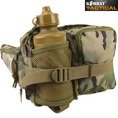 Boys Btp Camo Waist Bag & Water Bottle Coin Wallet Bumbag Camping Travel Holiday • £13.99