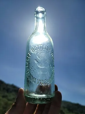$99 • Buy NEAT Old Western EAGLE Soda Bottle◇ Antique Tacoma Washington Bird Soda Bottle!