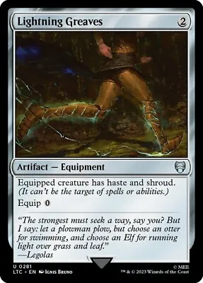 MTG - LIGHTNING GREAVES - Lord Of The Rings Commander • $5.98
