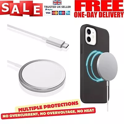 Fast Wireless Charger Charging Pad For Apple IPhone 15 & Samsung • £6.49