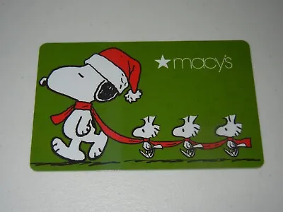 Macy's Snoopy Woodstock Christmas Collectible Gift Card ***no Value*** • $2.99