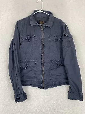 J. Crew Quad Utility Military Twill Jacket Blue Sz Large Men’s • $29.88