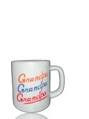 Vintage Grandpa Ceramic Coffee Cup Mug Ivory Muli-colored • $10