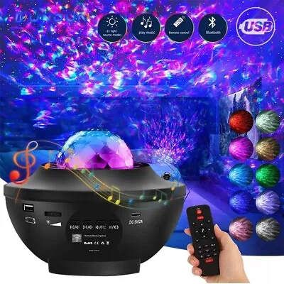 Kids Starry Night Light Bedroom Rotating LED Projector Lamp - 6 Models Available • £13.99