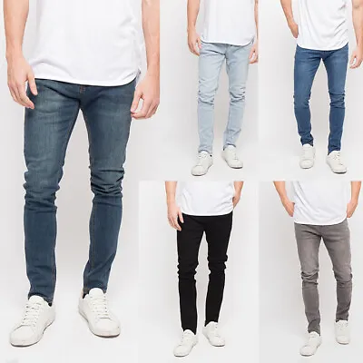 Victorious Men's Washed Basic Super Skinny Fit Stretch Jean Pants DL1000EY • $32.95