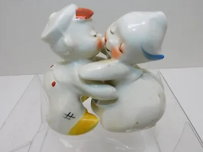 VTG Pair Vantellingen Kissing Sailor Boy & Girl Salt/Pepper Shakers PLS READ • $12