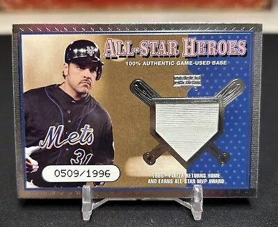 2001 Upper Deck All-Star Heroes Memorabilia Mike Piazza Game-Used Base /1996 • $10