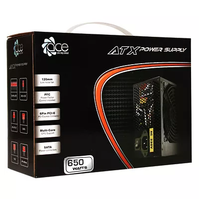 Ace PSU 850W 750W 650W 600W Power Supply ATX PC Power Supplies • £27.99