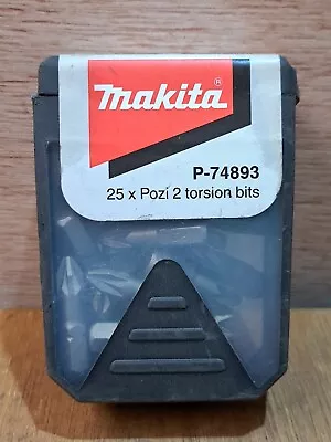 MAKITA P-74893 Pozi 2 Torsion Screwdriver Bits X 25 • £6.70