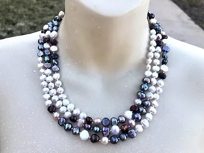 Vintage Boho Super Long Genuine Pearl Opera Length Necklace- 60”!! • $49.95