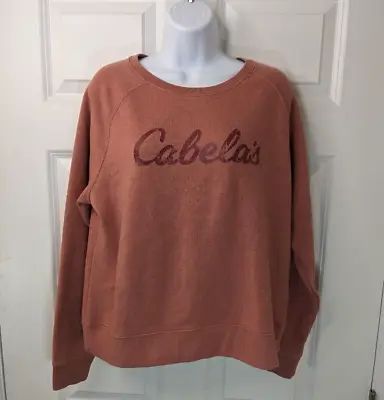 Cabela's Women's Distressed Logo Sweatshirt Brown Size M • $25