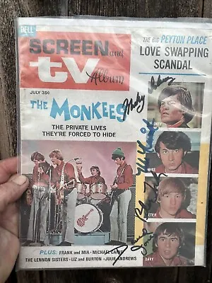 Monkees Vintage Signed Teen Magazine From 1967. Signed In 1968 • $249.99