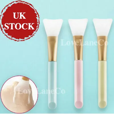 Silicone Facial Mask Brush Applicator Mud Mixing Cosmetic Makeup Tool Gadget UK • £2.12