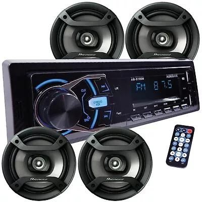 4x Pioneer 6.5  Speakers + Audiobank Car Audio Stereo Bluetooth FM USB Receiver • $99.99