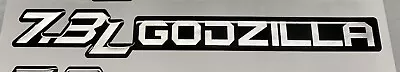 (3) Gel-coated 7.3L GODZILLA Badge Ford Super Duty  Tremor  F250 Silver On Black • $44.99