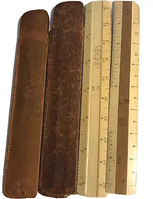 Vintage Keuffel Esser Drafting Paragon 1399P Ruler With Case+1 Job Ruler (2items • $12
