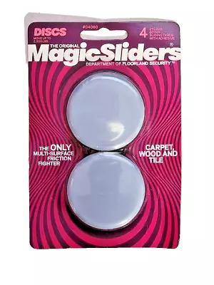 Magic Sliders Plastic Floor Slide Gray Round  2-3/8 In 4 Pk Self Adhesive #94060 • $8