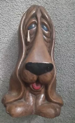 Vintage Brown Crying Basset Hound Mid Century Modern Ceramic Figurine MCM Decor • $19.94