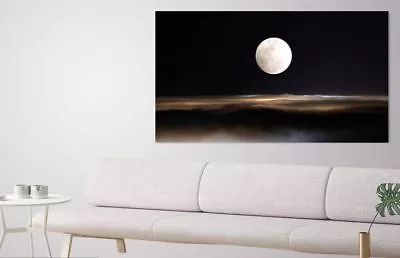 MOON NIGHT SKY Art Home Decor High Quality Canvas Print Choose Size  • $67.99