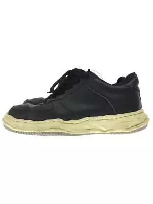 MIHARA YASUHIRO #6 WAYNE LEATHER LOW Low Cut Sneakers 44 Black Leather • $280.04