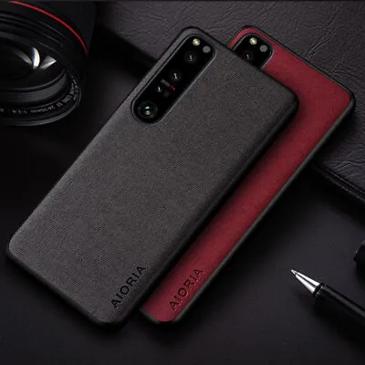 Cloth Fabric PU Shockproof Case For Sony Xperia 1 5 10III 10IV 1IV Pro I Cover • $12.49