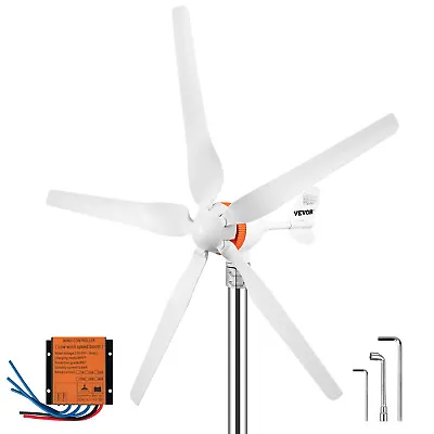 $127.99 • Buy VEVOR Wind Turbine Generator Kit 5 Blades Windmill DC 12/24V Charger Controller