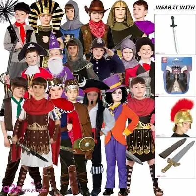 £12.95 • Buy Boys Book Day Kids Girls Mad Hatter Policeman Pirate Viking Fancy Dress Costume