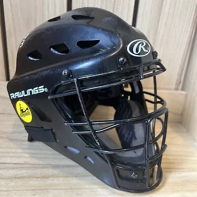 Rawlings Black Softball Catcher's Helmet - Size 6 1/2  - 7  - CFA2  * CUSHIONED • $60