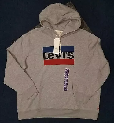 Levi's Hoodie Men's Size XXL Gray  Levi's  Across Chest Oversized NEW Unisex • $40