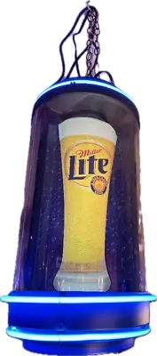 Miller Lite Art Deco Style Revolving Motion Neon Beer Sign Bar Light  • $395