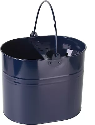 Mop Bucket Galvanised Metal Heavy Duty Cleaning Home Basket Strong Handle Black • £14.99