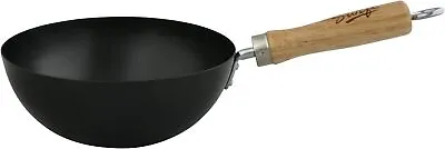 Dexam 12108508 Non Stick Carbon Steel Wok With Wood Handle 20cm/8-inch • £25.34