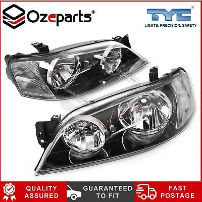 TYC Set Pair LH+RH Head Light Lamp Black For Ford Falcon BA BF Series 1 XT 02~06 • $203.50