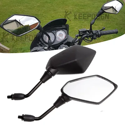 Pair Motorcycle 10mm Side Rear View Mirrors For Yamaha XT125 XT225 XT350 XC155 • $26.99