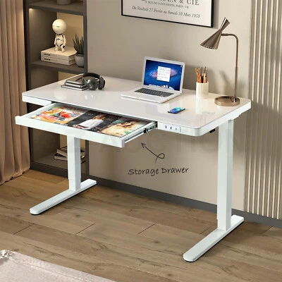 $459.95 • Buy Electric Standing Desk Sit Stand Up Table Height Adjustable Motorised Rising USB