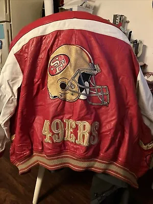 Vintage Carl Banks San Francisco 49ers Leather Jacket • $100